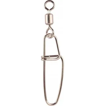 Obratlík s karabinkou Mustad DemonLink Power s pojistkou, nerezová ocel