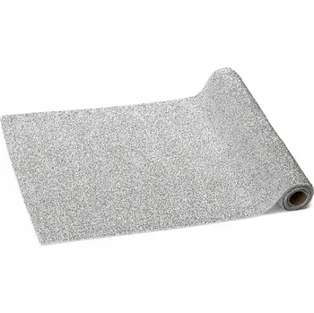 Svatební dekorace PartyDeco Šerpa na stůl metalická stříbrná 36x300cm
