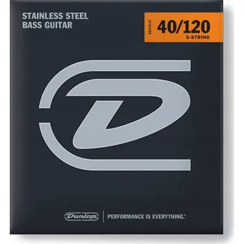 Struna pro kytaru a smyčcový nástroj Basové struny Dunlop Stainless Steel pro 5strunnou baskytaru, 40-120 (DBS40120)