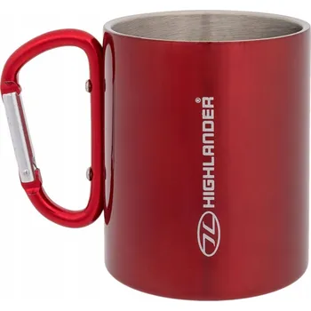 Termohrnek Termohrnek nerezový Highlander Outdoor s karabinou 300 ml - červený