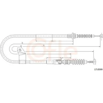 Brzdový systém Tažné lanko, parkovací brzda COFLE CFE17.0599