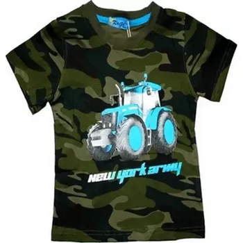 Chlapecké tričko KUGO maskáčové traktor 318/18