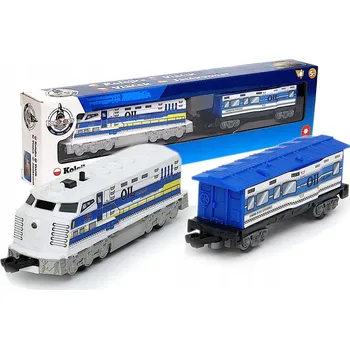 Vláček a vláčkodráha Loco Toys - lokomotiva + vagónek