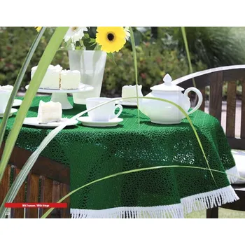 ubrus Zahradní ubrus RUSTIKAL (s třásněmi) zelený 130x180 cm