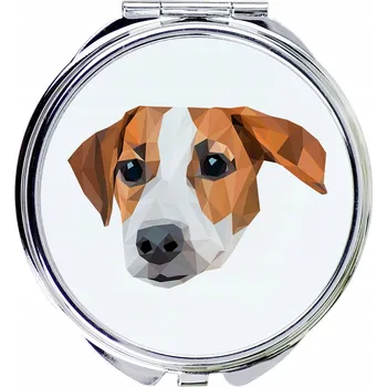 Obraz Kompaktní kapesní zrcátko Jack Russell Terrier s geometrickým psem