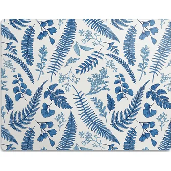 Miska pro psa Podložka pod misku pro kočky psa Modrá kapradina 90x60