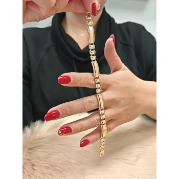 Náramek Zlatý náramek destičky 13,96gr Délka náramku: 20,5 cm, Váha: 13,96 g, Ryzost: 14kt (585/1000)