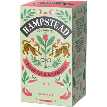 Čaj Hampstead Tea BIO zelený čaj s malinami