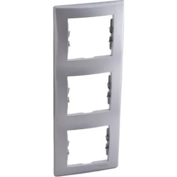 Trojitý Rámeček Schneider Electric stříbrný