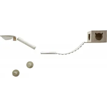 Škrabadlo pro kočky Anden, sada nástěnných pater, přírodní / bílá, 8 ks