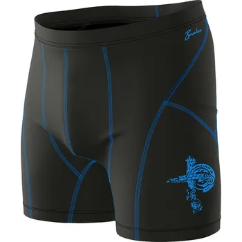 Pánské funkční trenýrky černá/modrá Bamboo Ultra - Modrá / XL