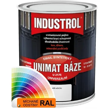 barva na kov Syntetická barva matná INDUSTROL UNIMAT U2175 - 2,5 L - RAL 2008 světlečervená oranžová