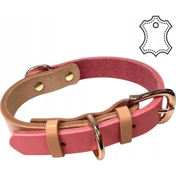 Obojek pro psa OBOJEK pro psa z přírodní kůže Loopy růžový XS