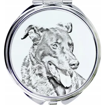 Kosmetické zrcátko Francouzský ovčák Beauceron kompaktní kapesní zrcátko se psem