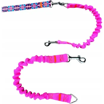 Vodítko pro psa Tlumič nárazů pro vodítko pro psa RŮŽOVÁ NEON vodítko sportovní tradiční