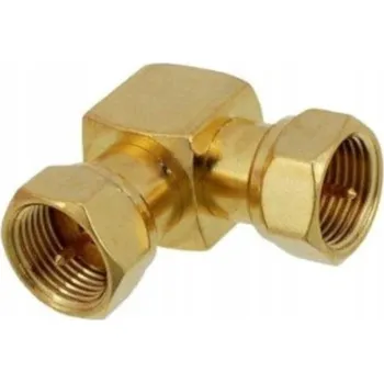 Adaptér F zástrčka - F zástrčka ÚHLOVÁ