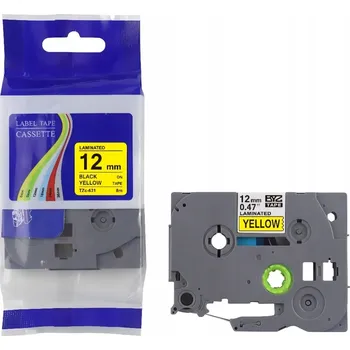 Pásek do tiskárny Páska do Brother TZe-631 12mm žlutá 8m TZ-631