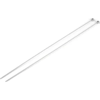 Jehlice Rovné jehlice č. 2; 2,5; 3 Varianta: 2,5 mm stříbrná, Balení: 1 pár