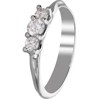 Prsten Zlaton Prsten bílé zlato se třemi diamanty 18kt vel. 54 2.7g 000501308131