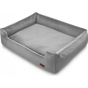 Pelíšek pro psa Pelíšek pro psy šedý měkký sametový potah HUGGY DOGGY M