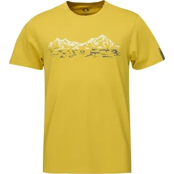 Pánské tričko Pánské tričko LOAP BOREK S Žlutá, Bílá