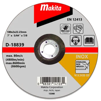 Řezný kotouč Řezací kotouč inox 180x2mm wa36r (konvexní) Makita