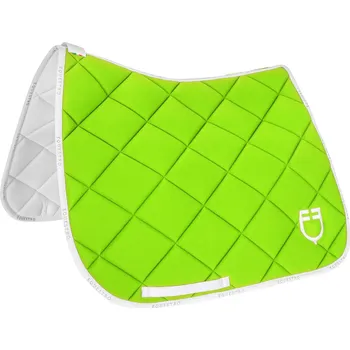 EQUESTRO Dečka podsedlová GP Logo Equestro, drezurní, lime green/white FULL