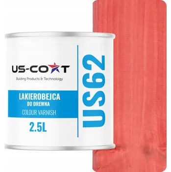 Lak na dřevo Lazurovací lak US-Coat 2,5 l růžová polomatná