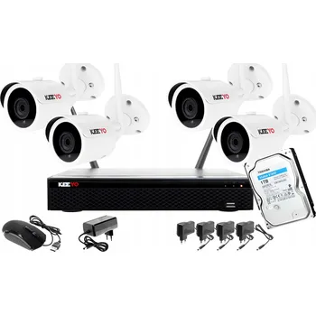 IP kamera Monitorovací sada KEEYO LV-NVR8W-IV+LV-IP24W-IV + 1TB