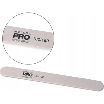 Profesionální pilník na nehty - rovný šedý s hrubostí 180/180 - M