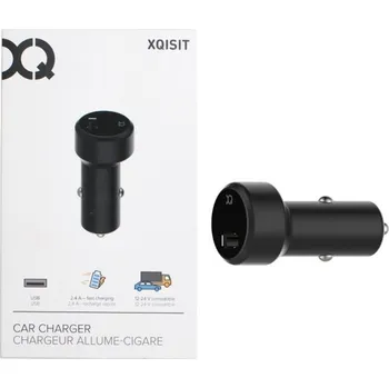 Xqisit 31530 nabíječka do auta pro mobilní zařízení, černá