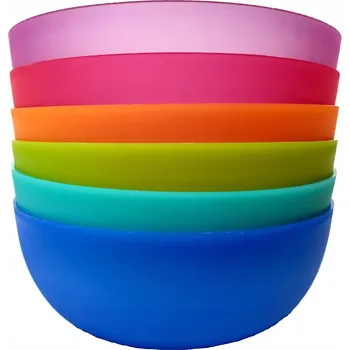 Sada plastových misek Sagad 6 ks 350 ml vícebarevná