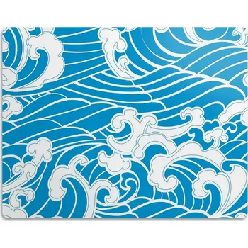 Miska pro psa Podložka pro kočky a psa pod misku Voda vlny 90x60 cm