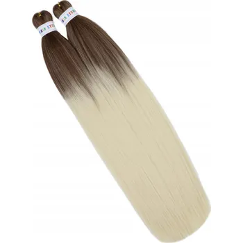 Syntetické vlasy Kanekalon na copánky 2 culíky 70 cm PŘEDPŘIPRAVENÉ Ombre