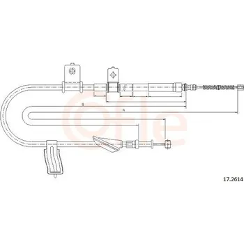 Autodíl Tažné lanko, parkovací brzda COFLE CFE17.2614