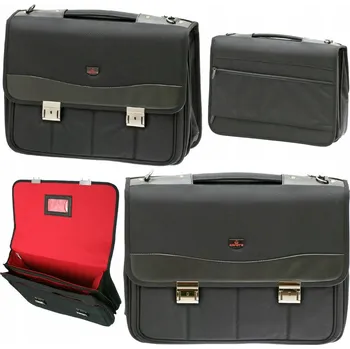 Pánská aktovka DAVIDT'S ELEGANTNÍ OBCHODNÍ TAŠKA NESESER AKTOVKA ČERNÁ NA NOTEBOOK