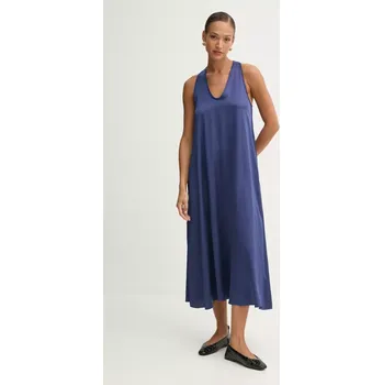 Dámské šaty Šaty Fracomina tmavomodrá barva, maxi, oversize, FS25SD3005W64101 59X, vel. XS