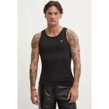 Bavlněné tričko Tommy Jeans 2-pack černá barva, DM0DM20769 99A, vel. S