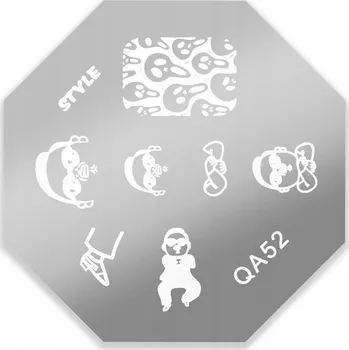 Dětské razítko Šablona s motivy pro razítkování nehtů - velikost XS QA52