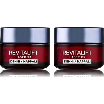 Pleťový krém L'ORÉAL PARIS Revitalift Laser X3 Day Cream 2 × 50 ml