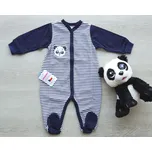 AMÁLKA Bavlněný overal s pruhy, medvídek panda Velikost: 92