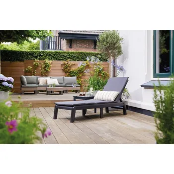 Zahradní lehátko KETER Zahradní lehátko MEDITTERA s podsedákem | grafit