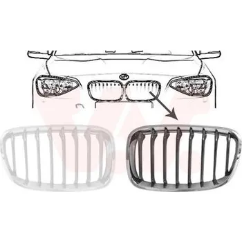 Příslušenství karosérie Mřížka chladiče VAN WEZEL 0633511