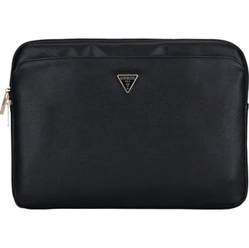 brašna na notebook Guess Grained Triangle Logo brašna pro iPad do 13" / MacBook do 14" - černá