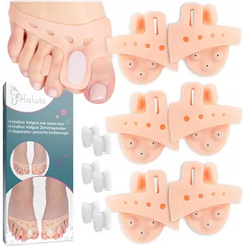 Vrták SADA Gelových PÁSKŮ S ODDĚLOVAČEM PRSTŮ a klínkem na haluxy HALUTO 3 páry