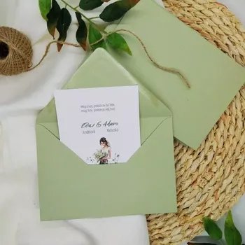 Obálka Obálka dopisní B6 125 x 176 mm, 1 kus, zelená, odstín Crush kiwi, gramáž 120 g