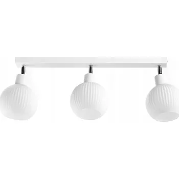 STROPNÍ SVÍTIDLO STROPNÍ SVÍTIDLO STROPNÍ SKLENĚNÉ STÍNIDLO KOULE S PRUHY PATICE E27 BÍLÁ