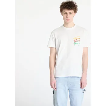 Pánské tričko Tričko Tommy Jeans Regular Twisted Sign Tee White M
