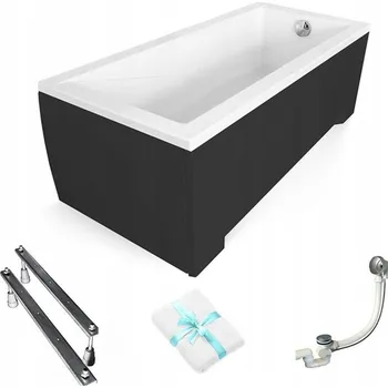 Vana Obdélníková akrylátová vana Besco Modern slim boční odtok 170 x 70 cm