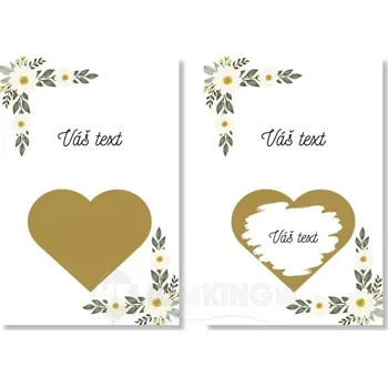 Party dekorace Personal Stírací los s vlastním textem - Sedmikrásky Barva: Zlatá